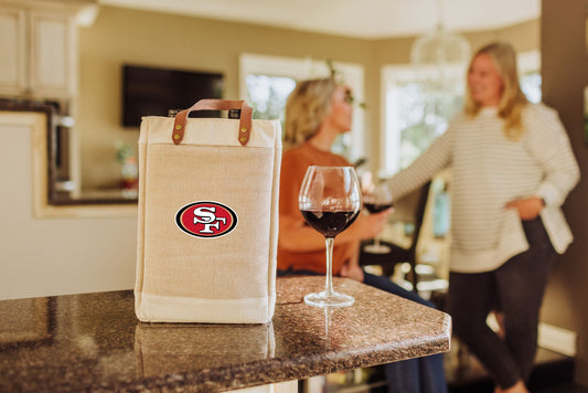 San Francisco 49ers - Pinot Jute 2 Bottle Insulated Wine Bag