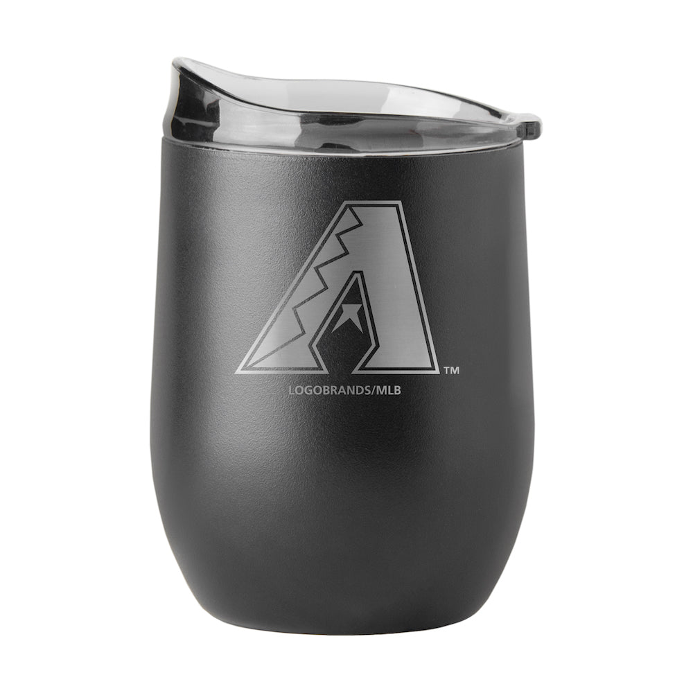 Arizona Diamondbacks black etch curved drink tumbler