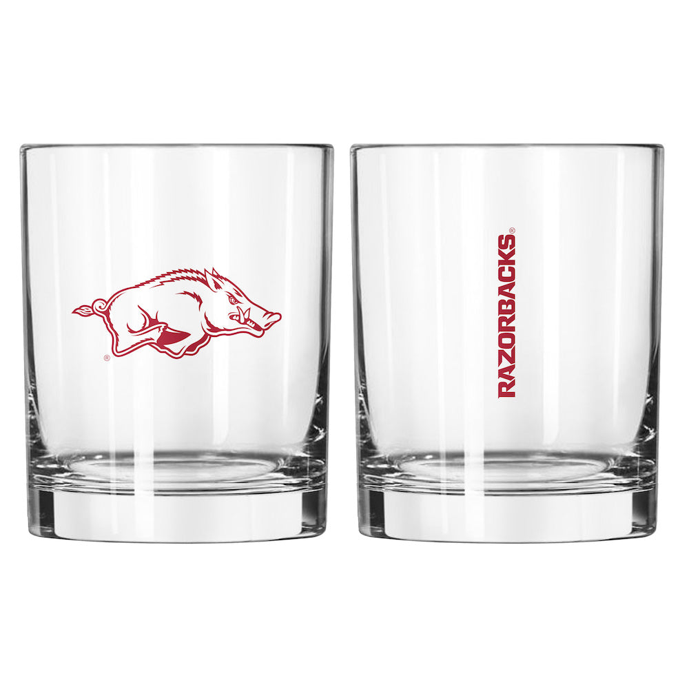 Arkansas Razorbacks Rocks Glass