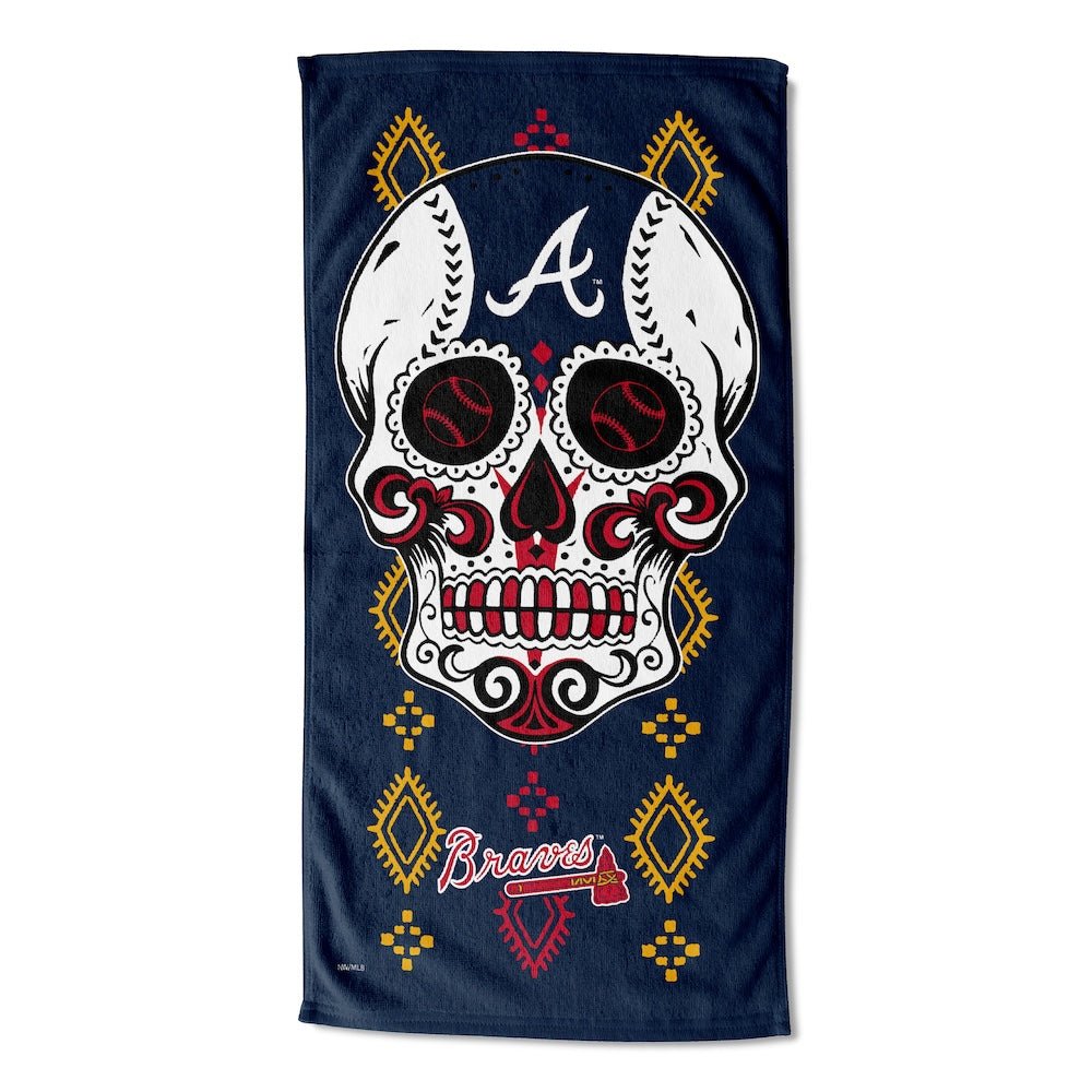 Atlanta Braves color block beach towel