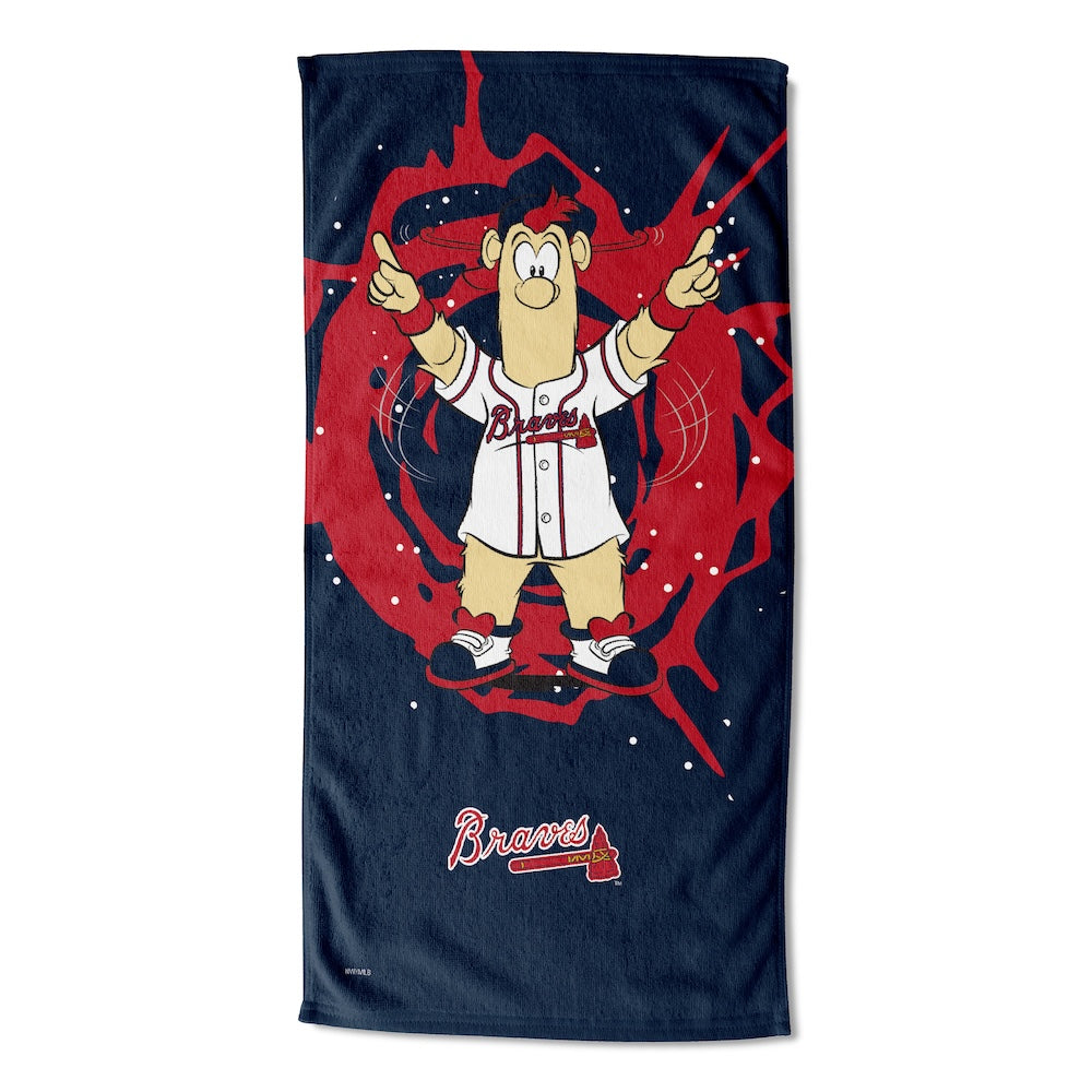 Atlanta Braves color block beach towel