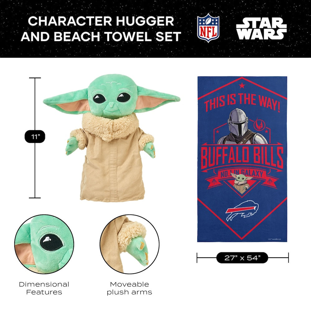 Buffalo Bills Baby Yoda Hugger and Towel 2