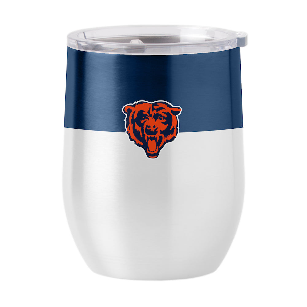 Chicago Bears color block curved drink tumbler