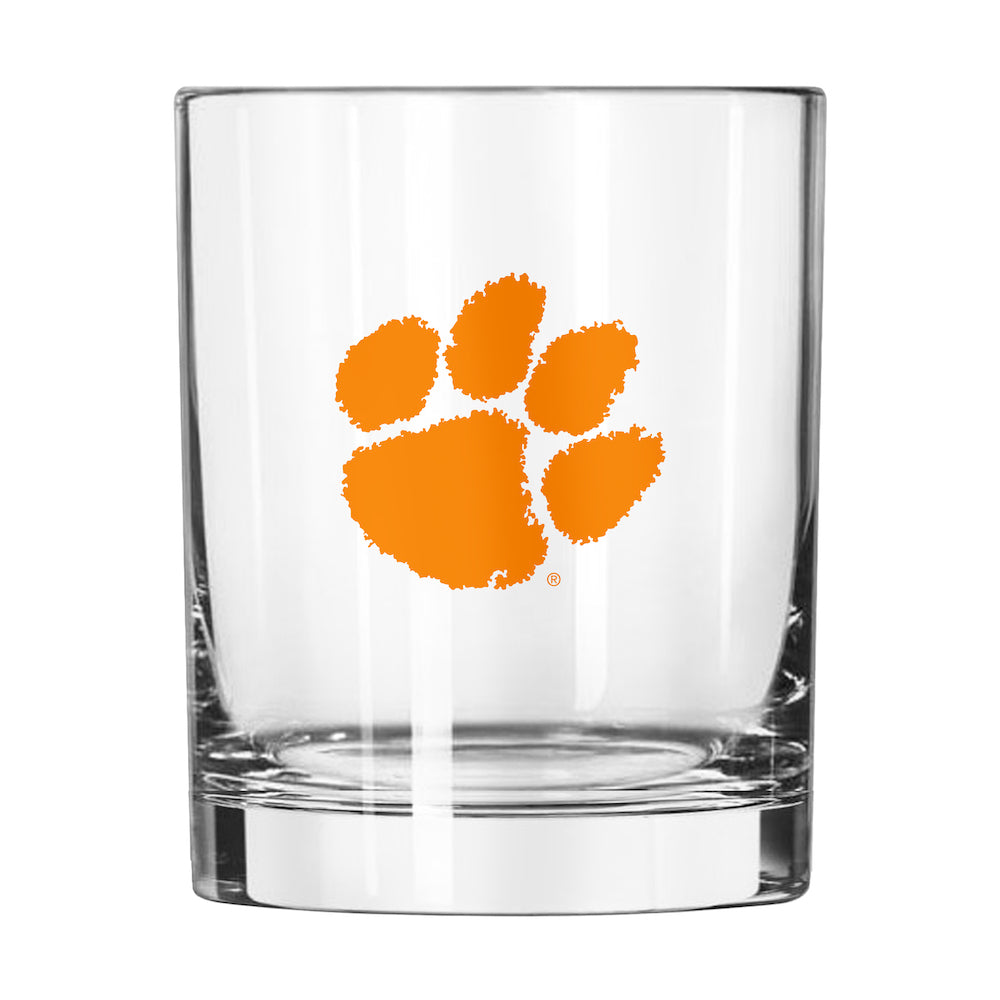 Clemson Tigers Rocks Glass