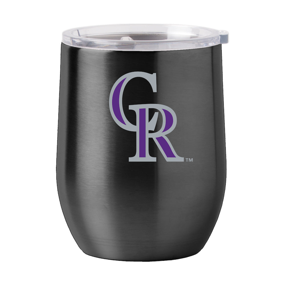 Colorado Rockies stainless steel curved drink tumbler