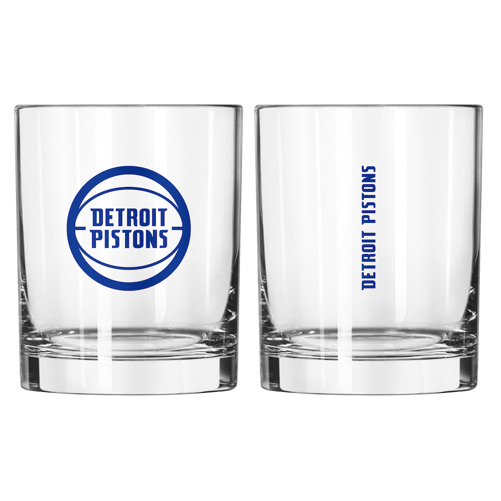 Detroit Pistons Rocks Glass