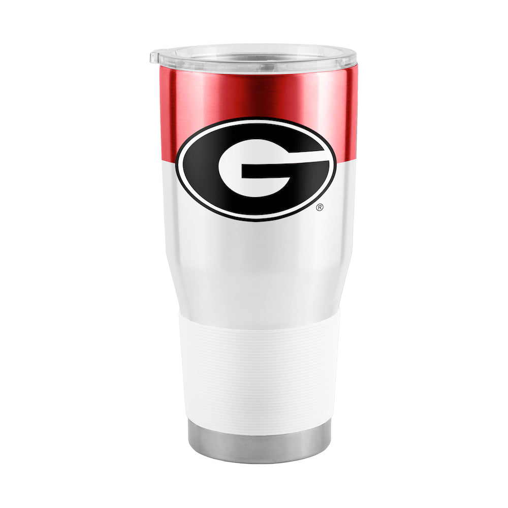 Georgia Bulldogs 30 oz color block travel tumbler