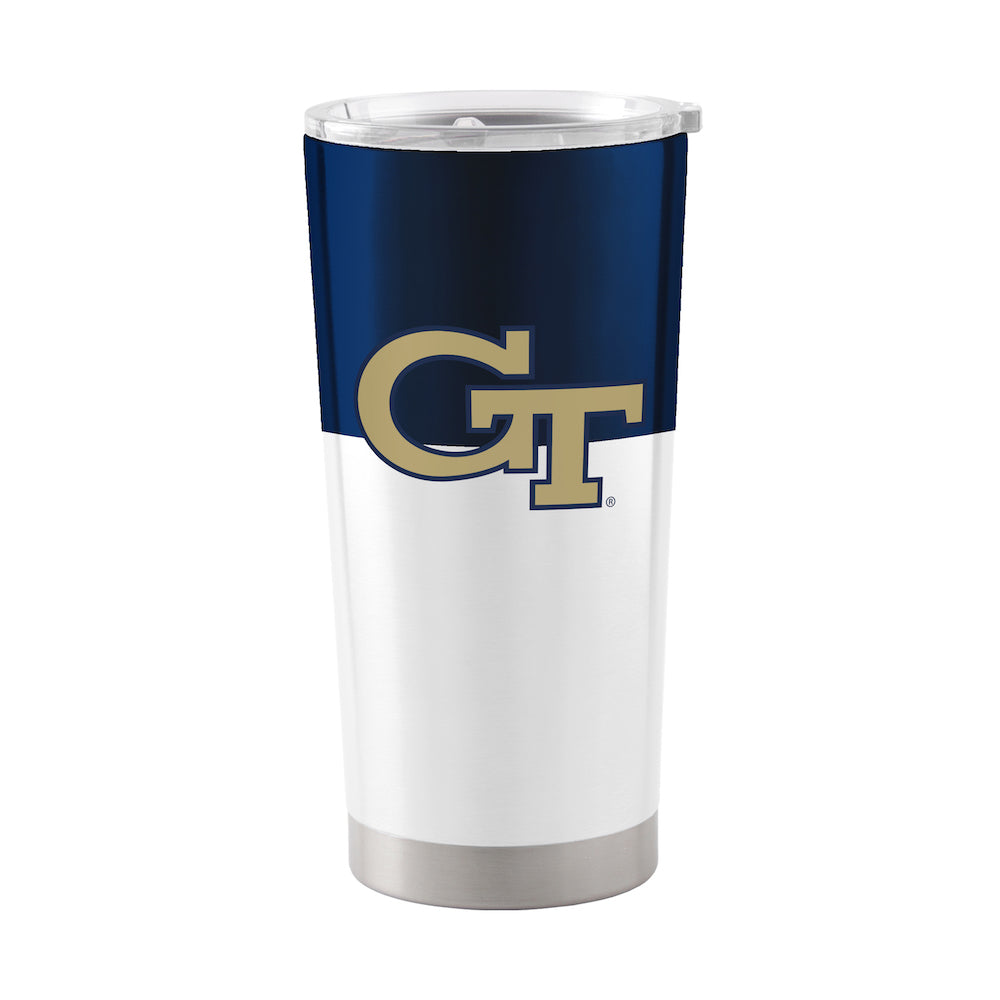 Georgia Tech Yellow Jackets 20 oz color block travel tumbler