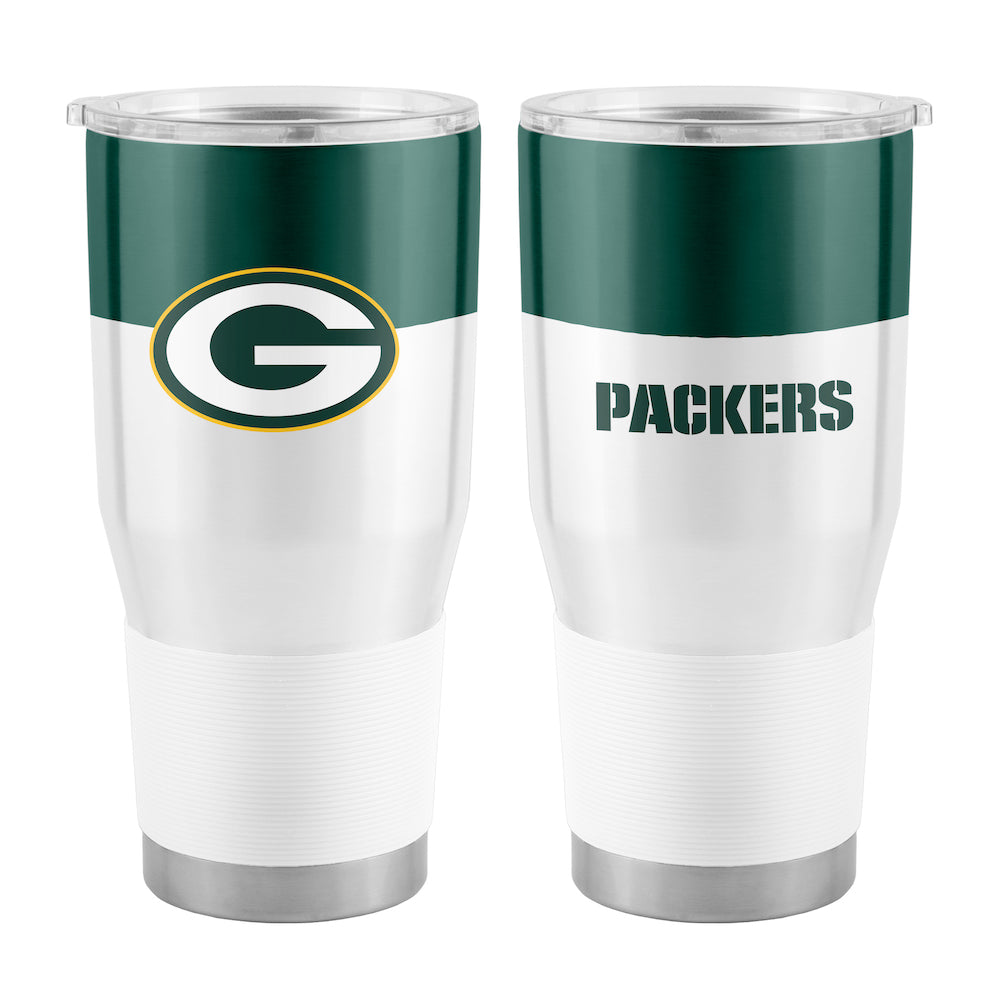 Green Bay Packers 30 oz color block travel tumbler
