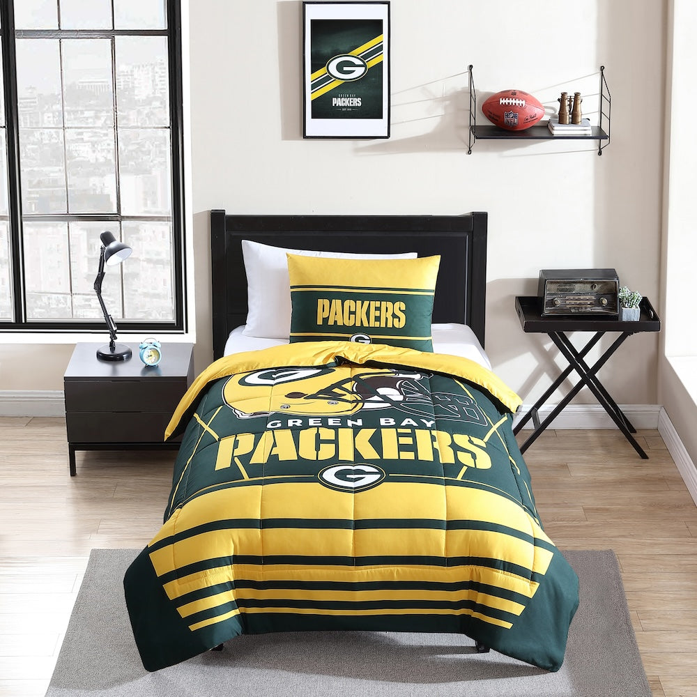Green Bay Packers twin size comforter set
