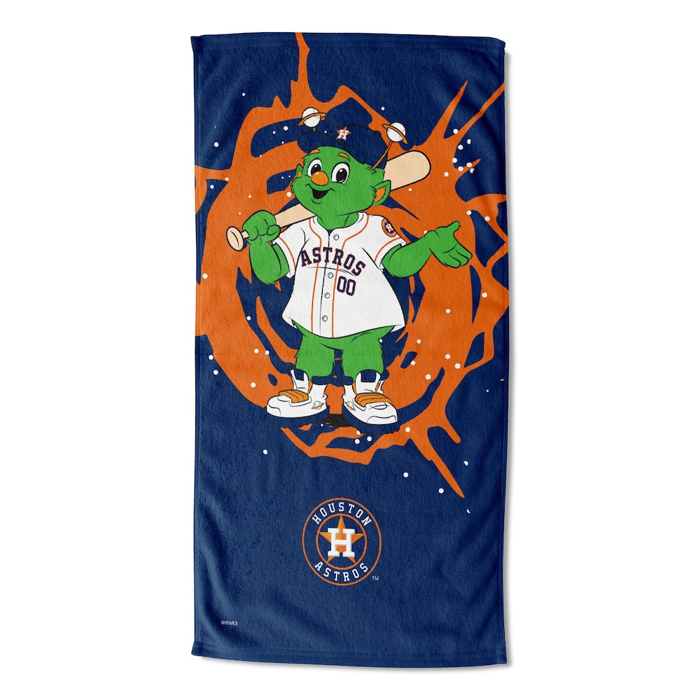 Houston Astros color block beach towel