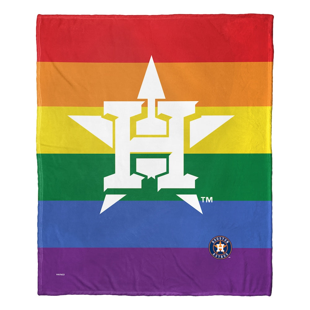 Houston Astros PRIDE SERIES silk touch throw blanket