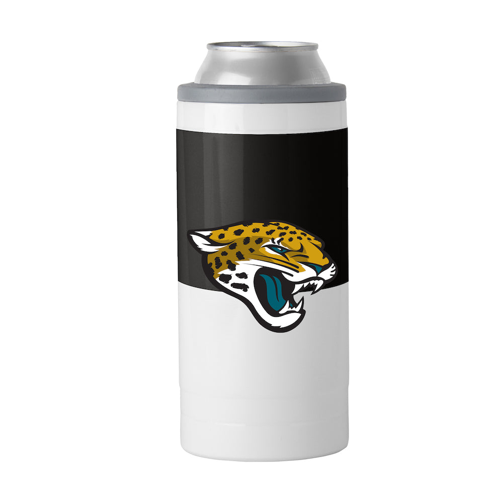 Jacksonville Jaguars colorblock slim can coolie