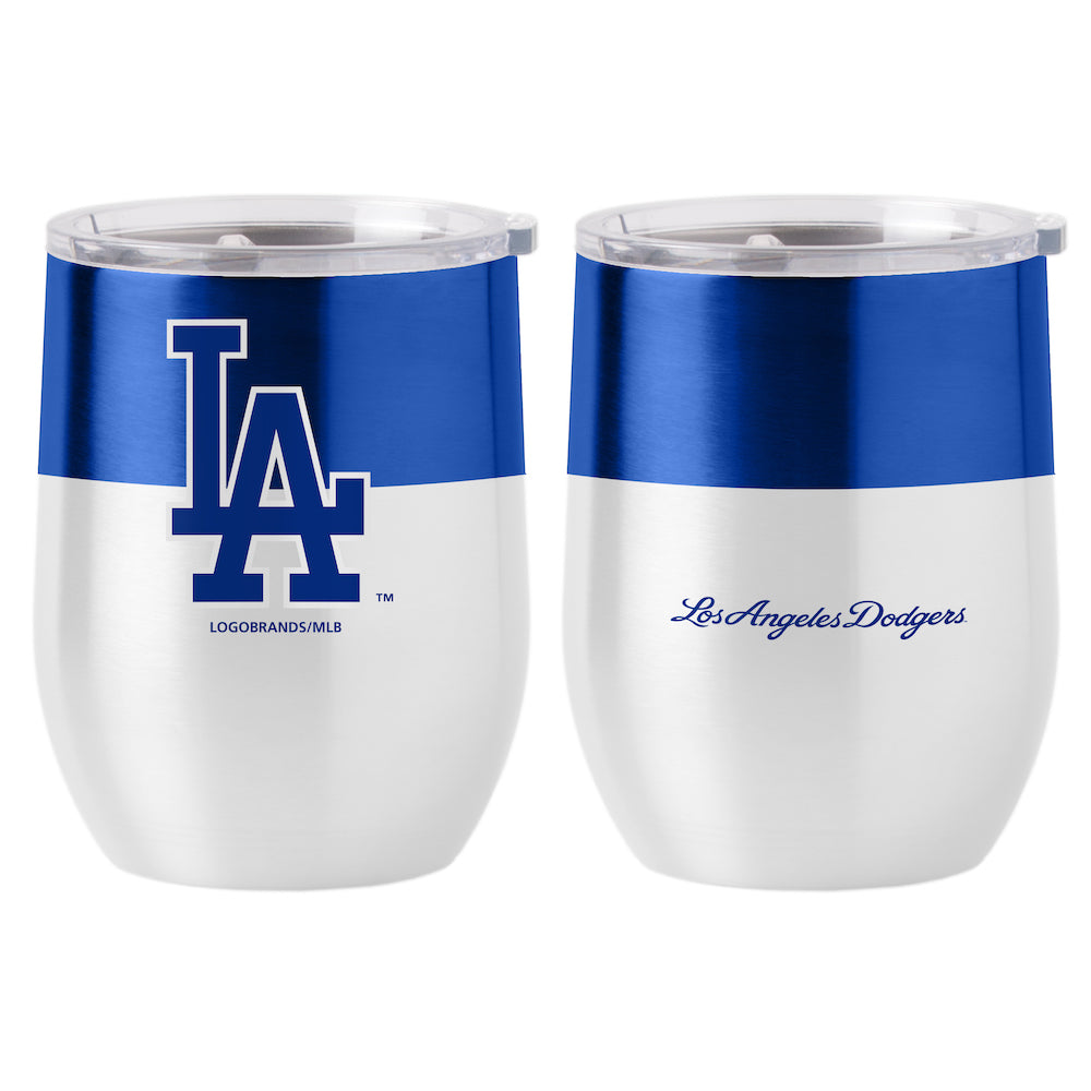 Los Angeles Dodgers color block curved drink tumbler