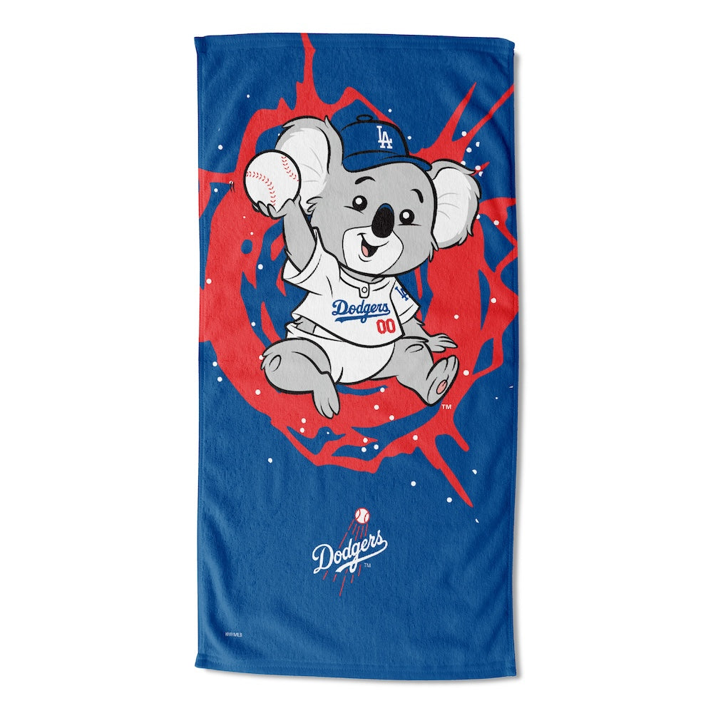 Los Angeles Dodgers color block beach towel