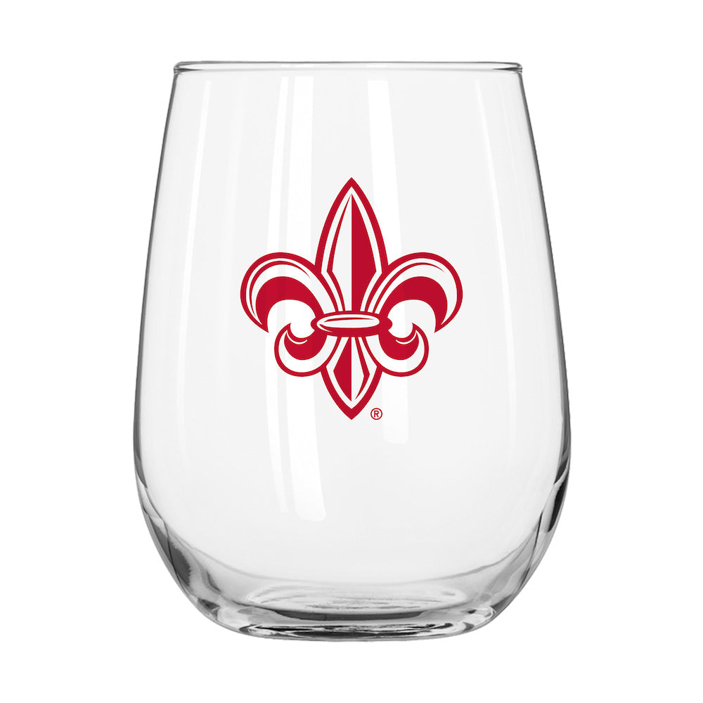 Louisiana Lafayette Ragin Cajuns Stemless Wine Glass
