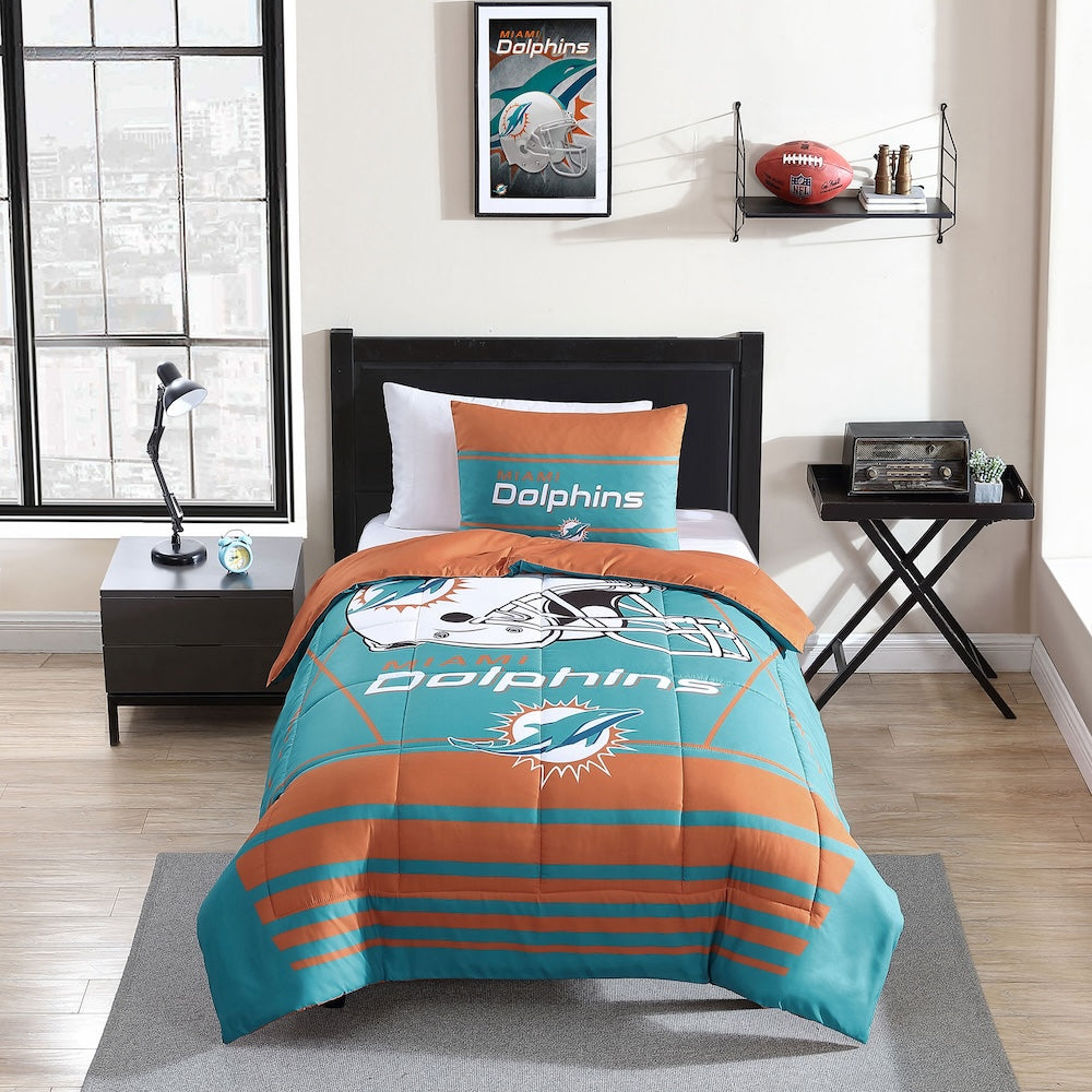 Miami Dolphins twin size comforter set