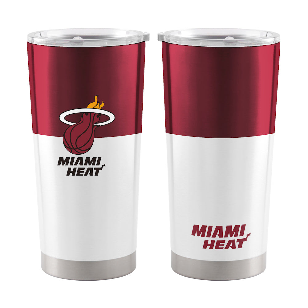 Miami Heat 20 oz color block travel tumbler