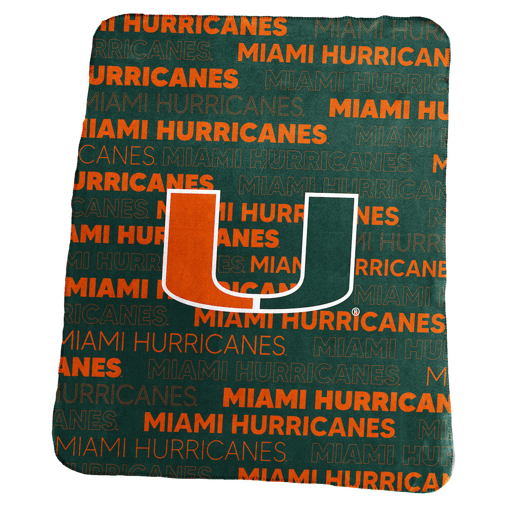 Miami Hurricanes Classic Fleece Blanket