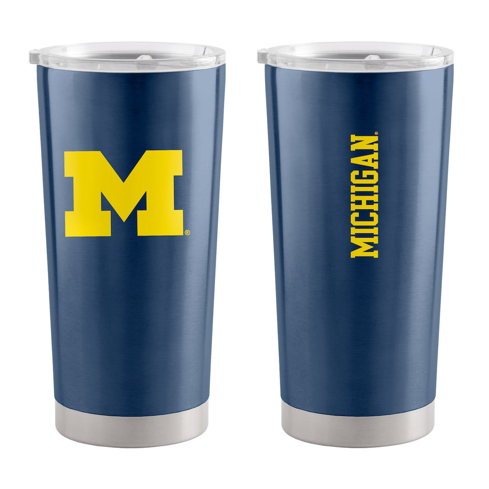 Michigan Wolverines 20 oz stainless steel travel tumbler