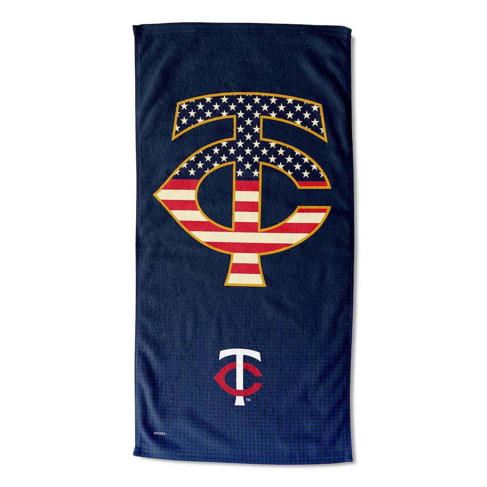 Minnesota Twins color block beach towel