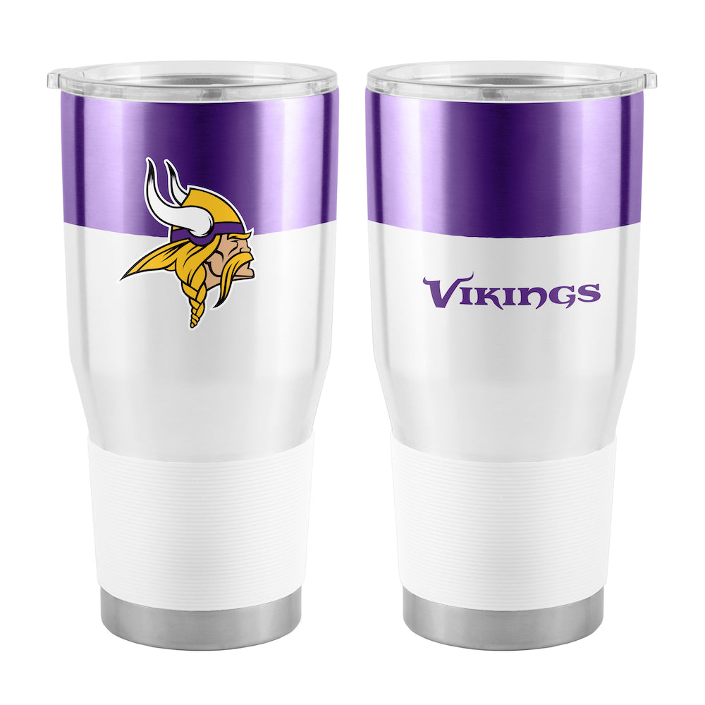 Minnesota Vikings 30 oz color block travel tumbler