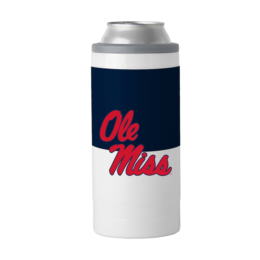 Mississippi Rebels colorblock slim can coolie