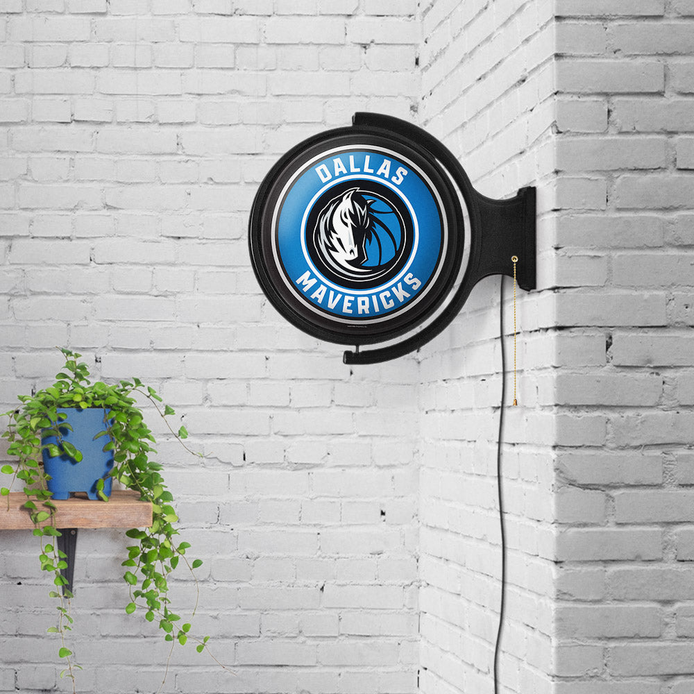 Dallas Mavericks Round Rotating Wall Sign Room View