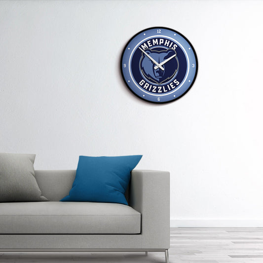 Memphis Grizzlies Round Wall Clock Room View