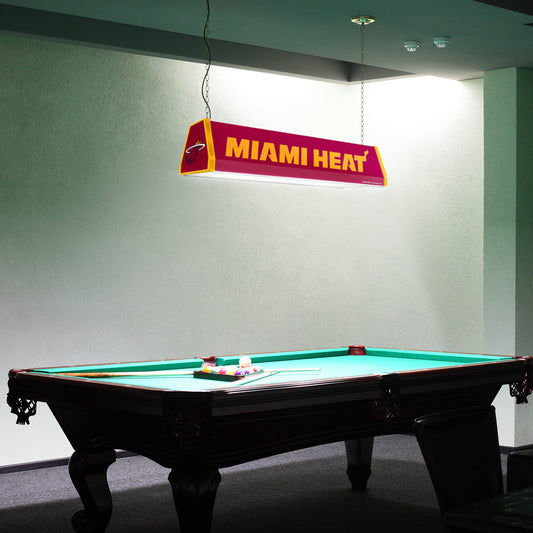 Miami Heat Standard Pool Table Light Room View