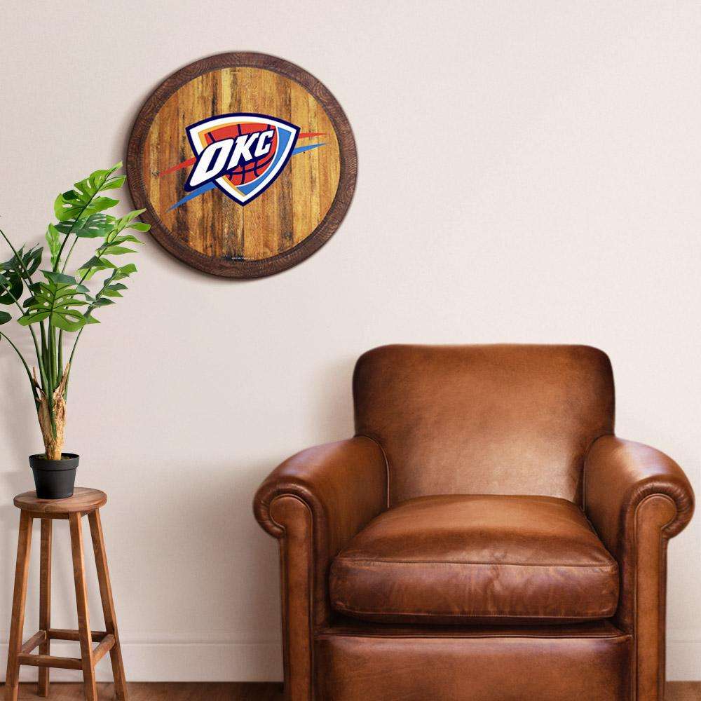 Oklahoma City Thunder Barrel Top Sign Room View