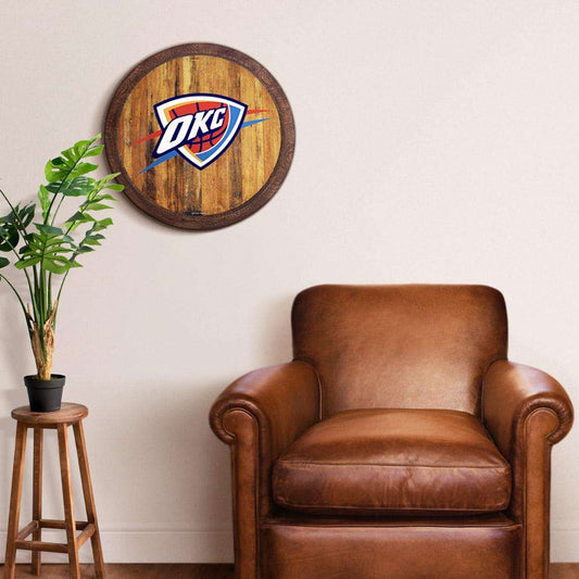 Oklahoma City Thunder Barrel Top Sign Room View