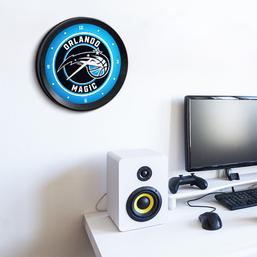 Orlando Magic Ribbed Wall Clock Room View