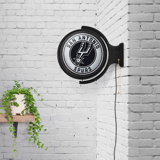 San Antonio Spurs Round Rotating Wall Sign Room View