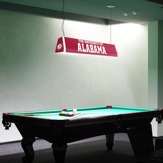 Alabama Crimson Tide Standard Pool Table Light Room View