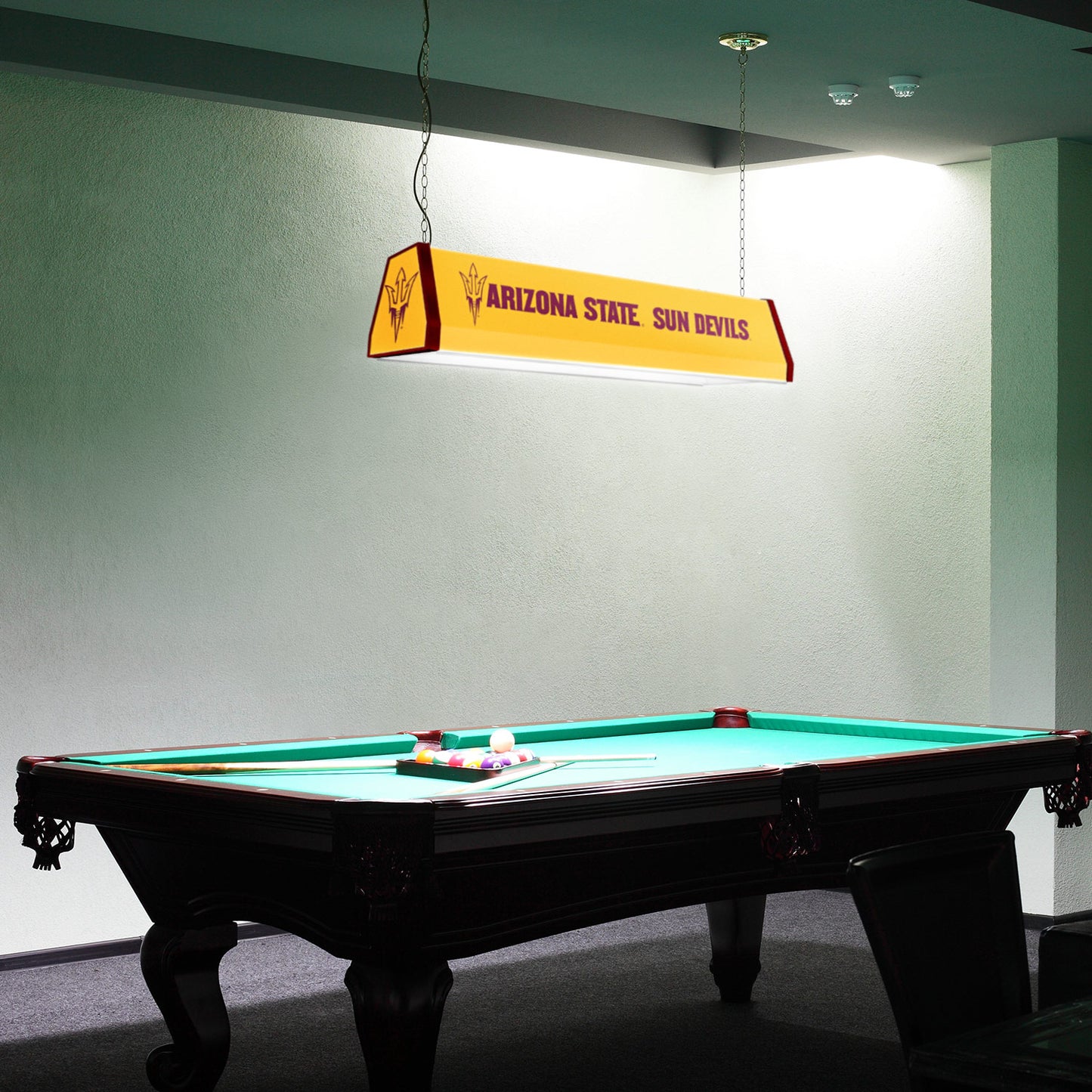 Arizona State Sun Devils Standard Pool Table Light Room View