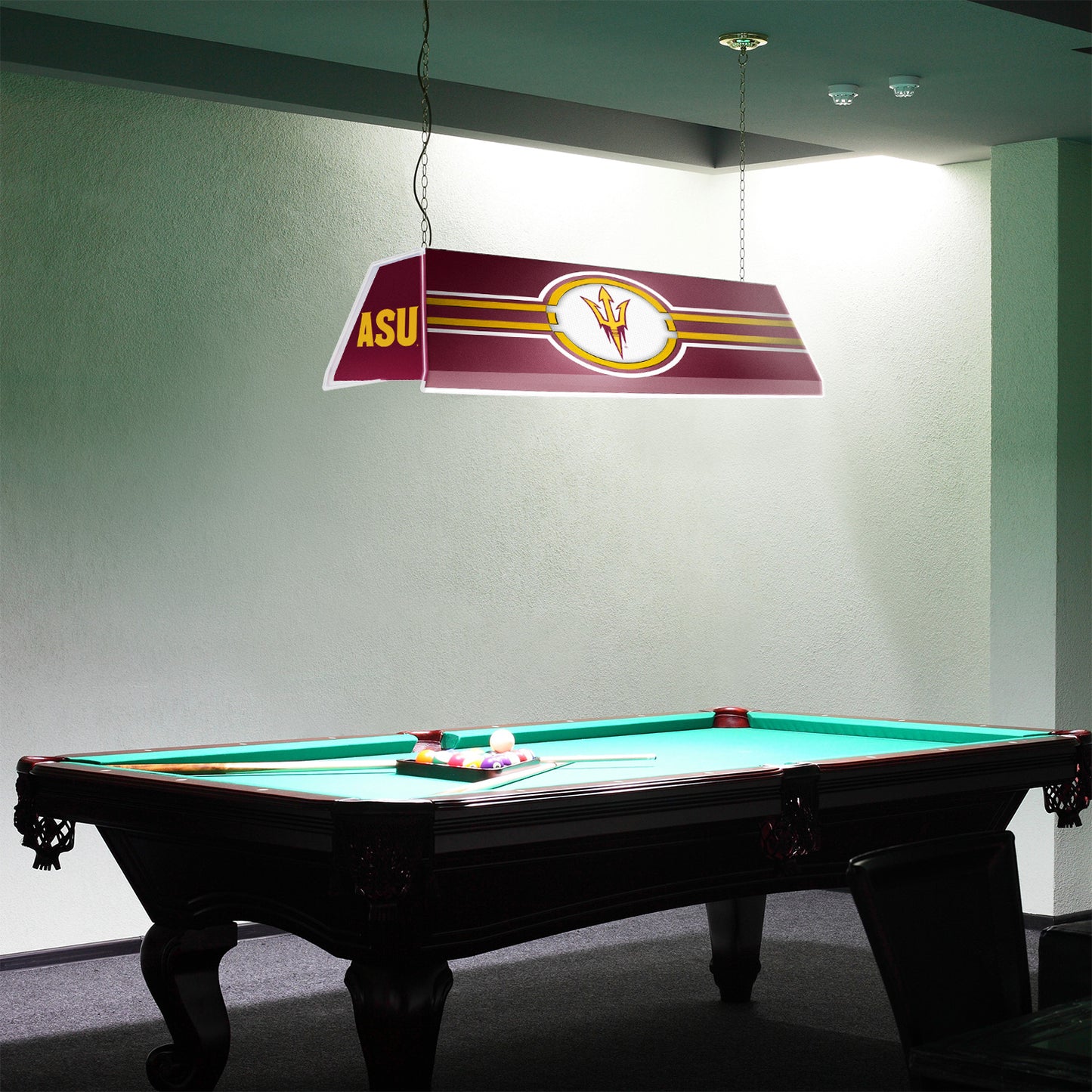 Arizona State Sun Devils Edge Glow Pool Table Light Room View