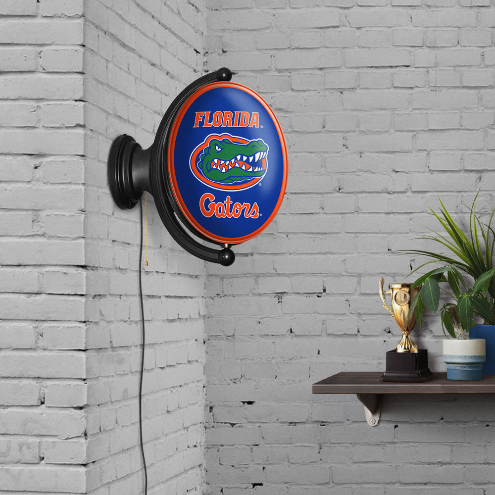 Florida Gators Oval Rotating Wall Sign Room View
