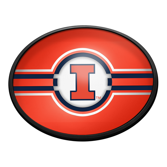 Illinois Fighting Illini Slimline Oval Lighted Wall Sign