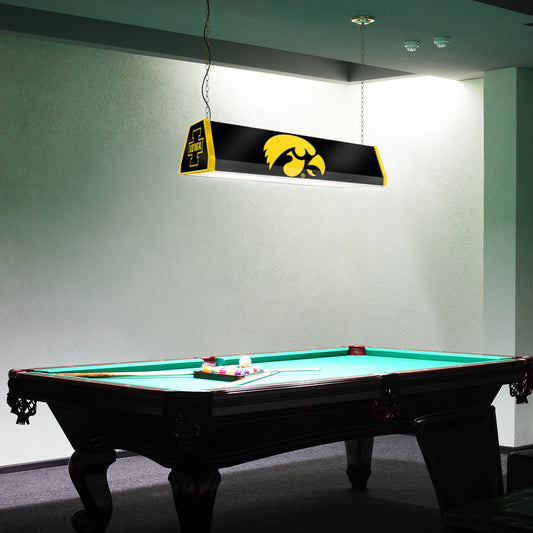 Iowa Hawkeyes Standard Pool Table Light Room View