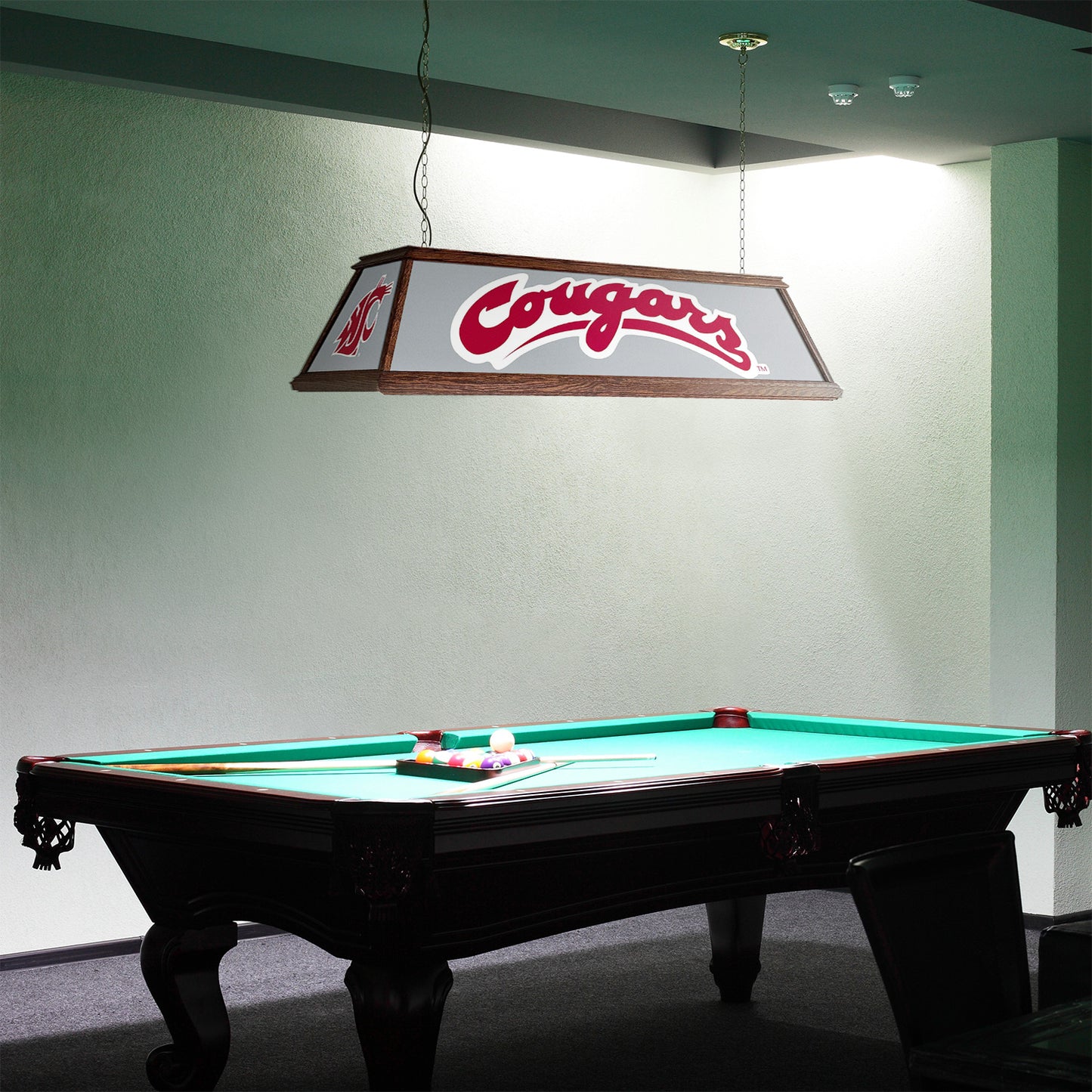Washington State Cougars Premium Pool Table Light Room View