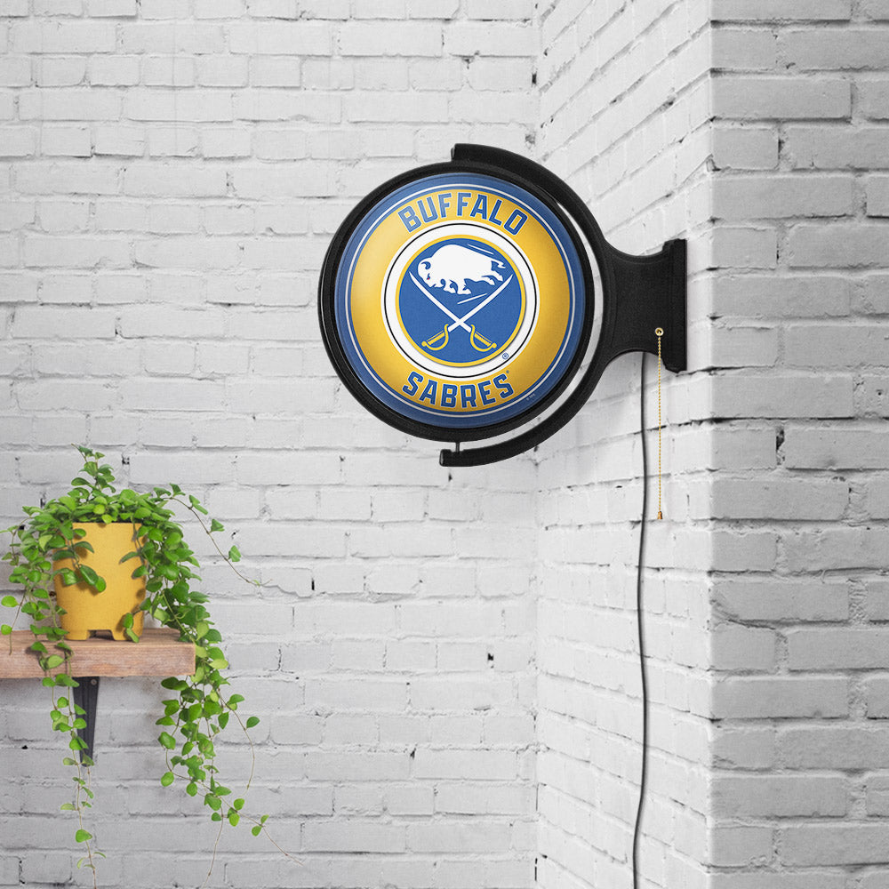 Buffalo Sabres Round Rotating Wall Sign Room View