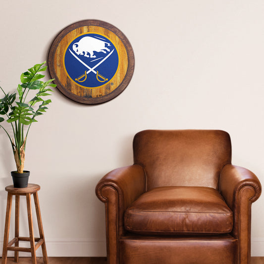 Buffalo Sabres Barrel Top Sign Room View