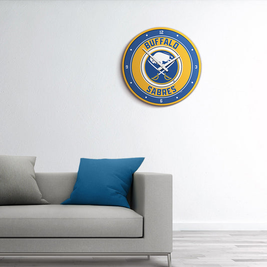 Buffalo Sabres Round Wall Clock Room View