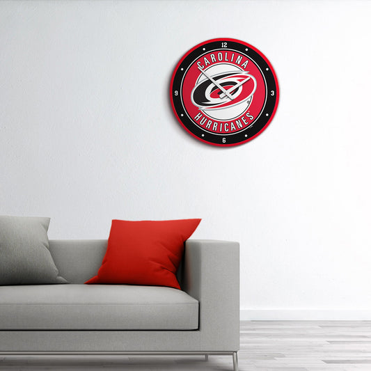 Carolina Hurricanes Round Wall Clock Room View