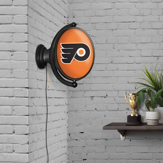 Philadelphia Flyers Oval Rotating Wall Sign Room View