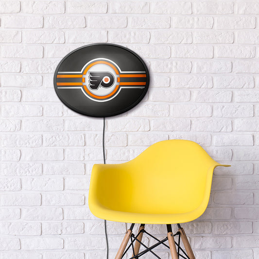 Philadelphia Flyers Slimline Oval Lighted Wall Sign Room View