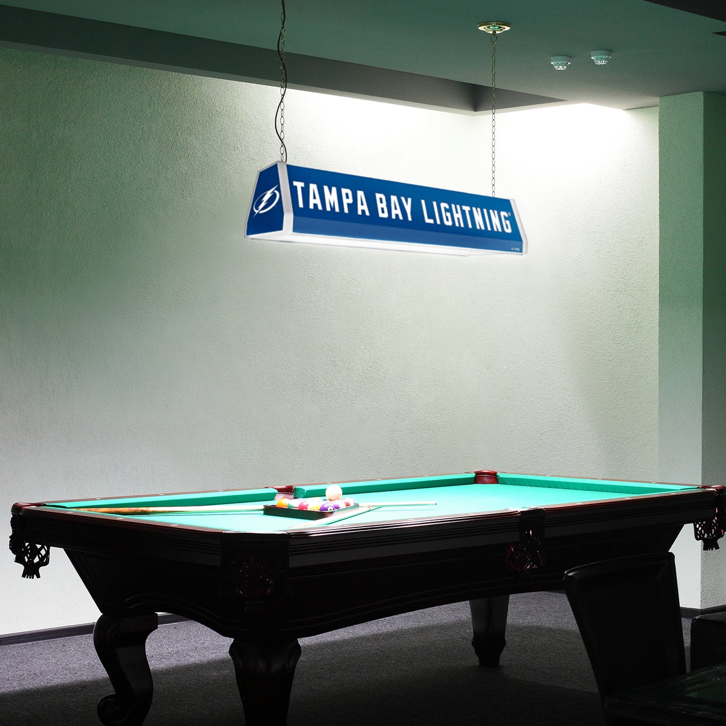 Tampa Bay Lightning Standard Pool Table Light Room View
