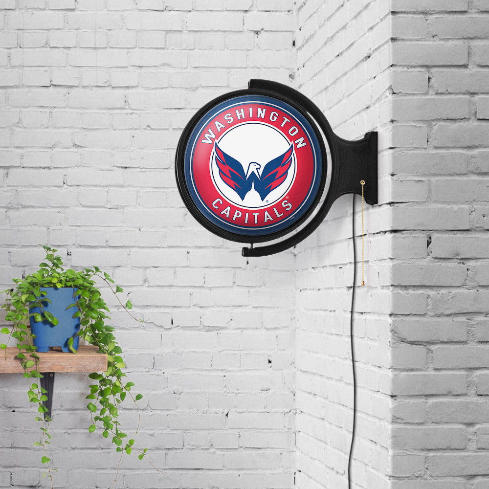 Washington Capitals Round Rotating Wall Sign Room View