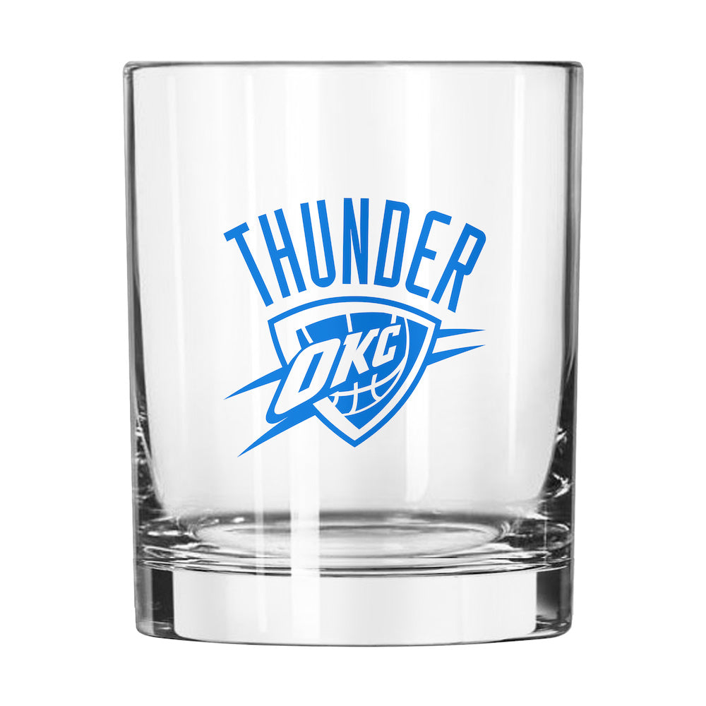 Oklahoma City Thunder Rocks Glass